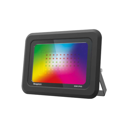 50w LED Fluter Außenleuchte Strahler RGB mit Fernbedinung aus Aluminium dimmbar
