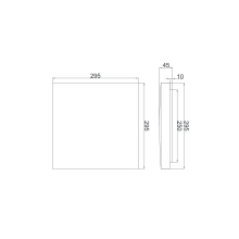 24W LED Deckenleuchte Deckenlampe IP44 für innen und Außen Eckig 30x30 1680 Lumen Gold