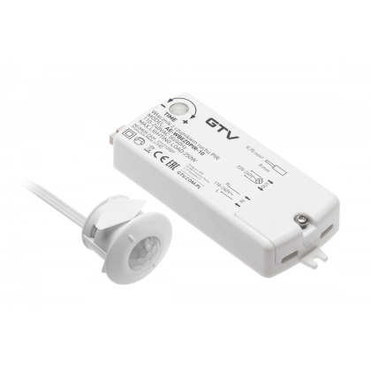 Bewegungsmelder Sensor für LED Streifen PIR 230V, max.250W, Kabel 2m, weiß