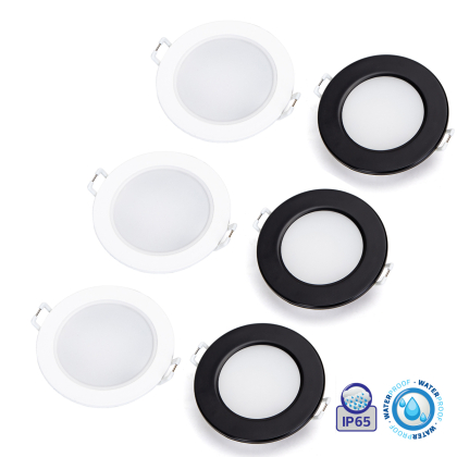3er Set 4.8W LED Einbauspot Einbaustrahler Einbauleuchte 530 Lumen IP65 wasserdicht
