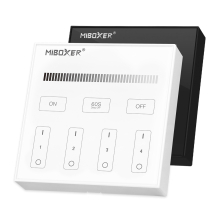 MiBoxer 4-Zonen-Touch Panel-Fernbedienung Wandschalter Dimmer für Einfarbige LED Streifen
