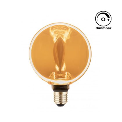 E27 LED Dimmbare Retro Vintage Nostalgie Filament Leuchtmittel Bernstein G130, E27, 4W, 190lm, 1800K