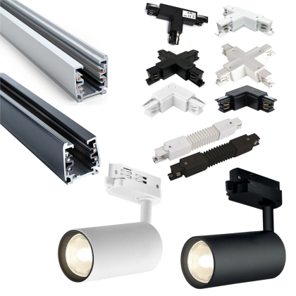 LED Schienensystem Spotleuchten Deckenstrahler 3-Phasen selber konfigurieren