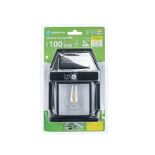 LED Solar Wandleuchte Fassadenleuchte für den Außenbereich mit Bewegungs-Sensor 100 Lumen | Warmweiß (2700 K)