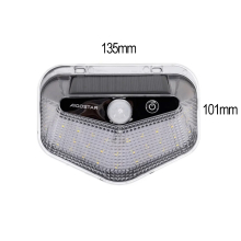 LED Solar Wandleuchte Fassadenleuchte für den Außenbereich mit Bewegungs-Sensor 200 Lumen | Kaltweiß (6500 K)