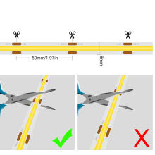 5m COB LED Streifen Strip DC 24V LED Strips mit 480LEDs 8mm Breite Warmweiß 18000K inkl. trafo