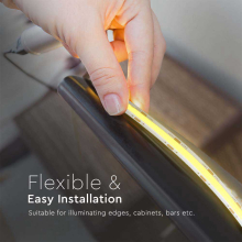 5m COB LED Streifen Strips mit 480 LEDs 8mm Breite komplett set Warmweiß-Retro-1800K