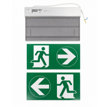 LED Notbeleuchtung Notausgangschild Fluchtwegleuchte mit Akkubetrieb 230 V, Notlicht, Wand- & Deckenmontage