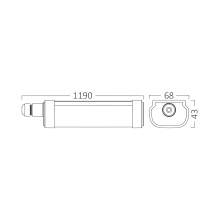 LED-Feuchtraumleuchte 40W IP65, 3CCT 3000K-4000K-6500K, 4500 lm, 120 cm, wasserdichte Kellerleuchte, Werkstattlampe, Garagenleuchte