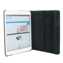 Leder Tasche Apple iPad mini Etui Hard Smart Cover Case Hülle schwenkbar schwarz