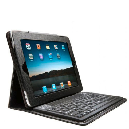 Apple iPad Bluetooth Tastatur Keyboard + Tasche (Deutsche Layout) für iPad/ iPad 2 und iPad 3 und 4