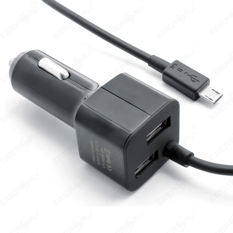 540322 AUTO-T Handy-Ladegerät fürs Auto mit USB-Kabel, micro USB