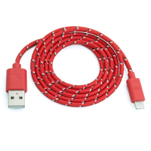 iPhone 5 - 6 Kabel geflochten Rot 1 Meter