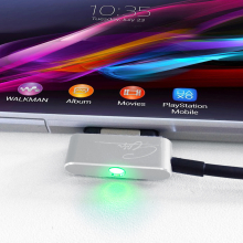 Magnet USB Ladekabel für Sony Xperia Z1/Z2 Compact Ultra XL39H 90cm inklusive LED-Beleuchtung Silber