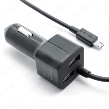 KFZ Micro USB Ladegerät Ladekabel dreifach Adapter für 3...