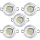 4 W LED Einbauleuchten Set - Rahmen schwenkbar SILBER / GU10 Fassung / SMD LED