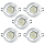 4 W LED Einbauleuchten Set - Rahmen schwenkbar SILBER / GU10 Fassung / SMD LED