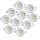 4 W LED Einbauleuchten Set - Rahmen schwenkbar SILBER / GU10 Fassung / SMD LED