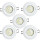 LED Einbauleuchten Set - Rahmen schwenkbar WEISS / GU10 Fassung / SMD LED / 4W