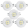 LED Einbauleuchten Set - Rahmen schwenkbar WEISS / GU10 Fassung / Power LED Spot/ 4.5W