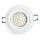 LED Einbauleuchten Set - Rahmen schwenkbar WEISS / GU10 Fassung / SMD LED / 4W Kaltweiß 1 Stück