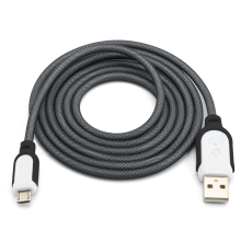 Kabel Micro USB geflochten 1,5 m Weiß