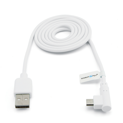 1m Micro USB Kabel 90 Grad gewinkelt (Winkelstecker) Weiß