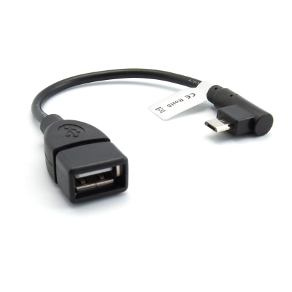 Energmix Adapter USB A Buchse zu Micro- B Stecker Kabelverlängerung Schwarz