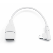 Energmix Adapter USB A Buchse zu Micro- B Stecker Kabelverlängerung Weiß