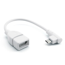 Energmix Adapter USB A Buchse zu Micro- B Stecker Kabelverlängerung Weiß