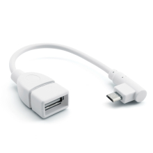 Energmix Adapter USB A Buchse zu Micro- B Stecker Kabelverlängerung Weiß