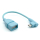 Energmix Adapter USB A Buchse zu Micro- B Stecker Kabelverlängerung Blau