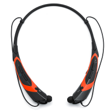 Wireless Stereo Bluetooth Headset für Handy mit magnetischer Ohrhörerhalterung Schwarz-Orange