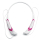 Wireless Stereo Bluetooth Headset für Handy mit magnetischer Ohrhörerhalterung Weiß-Pink