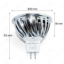 1x MR16 LED SMD Lampe 4W Kaltweiß