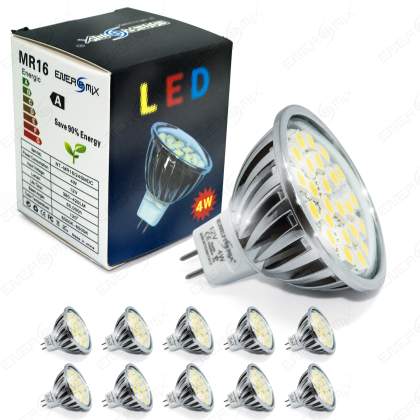 10x MR16 LED SMD Lampe 4W Kaltweiß