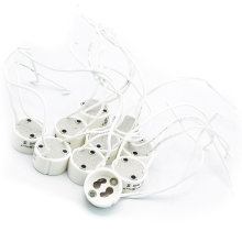 GU10 Fassung für LED und Halogen mit Kabel aus Hochwertigem Keramik 230 Volt