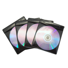 100 Doppel CD / DVD Hüllen Plastik 2 Fach Folienhüllen schwarz oder Weiß