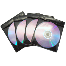 100 Doppel CD / DVD Hüllen Plastik Schwarz