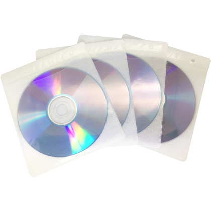 100 Doppel CD DVD Hüllen 2 fach Plastikfolien Folienhüllen Aufbewahrung Sleeve Weiß