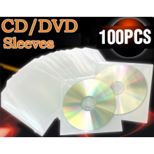 CD DVD Folien hüllen Plastik Folienhüllen CD Sleeve Leere Folie Hüllen mit Lasche