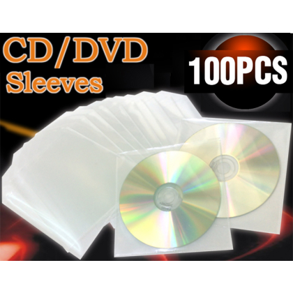 CD/DVD Hüllen Plastik 100 Stück