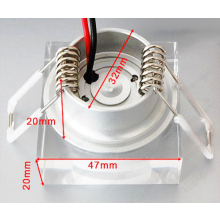 1 W LED Einbauleuchte Mini Decospot Quadrat aus Acrylglas...