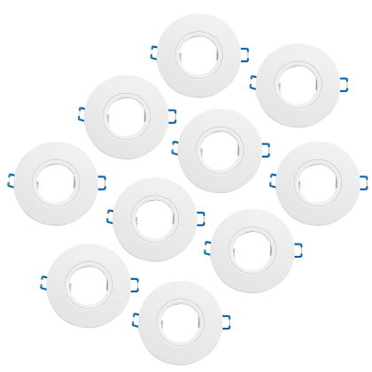 LED Einbauleuchte Rahmen Weiß (ohne Lampen Leuchtmittel und Fassung) 10x