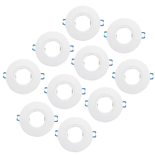 LED Einbauleuchte Rahmen Weiß (ohne Lampen Leuchtmittel und Fassung) 10x