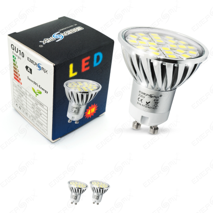GU10 5050 SMD LED Spot Lampe Mit Schutzglas 4W Kaltweiß 2 Stück