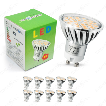 GU10 5050 SMD LED Spot Lampe Mit Schutzglas 4W Warmweiß10 Stück