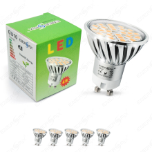 GU10 5050 SMD LED Spot Lampe Mit Schutzglas 4W Warmweiß 5...