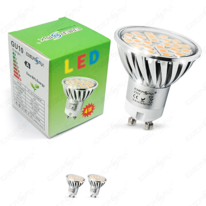 GU10 5050 SMD LED Spot Lampe Mit Schutzglas 4W Warmweiß 2 Stück