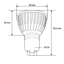 GU10 LED SPOT Lampe LED Strahler Licht Energiespar Lampe 4.5 Watt 1 Stück Warmweiß